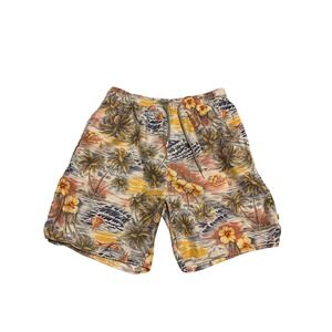 True Grit Waterman Drawstring Floral  Swim Trucks Board Short Men's Size Small